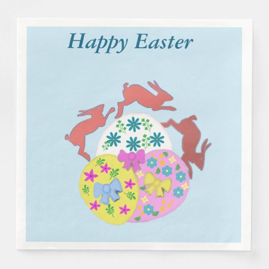 Springende hazen servet (Voorkant)