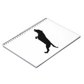 Springende Hond Silhouet Notitieboek (Linkerzijde)