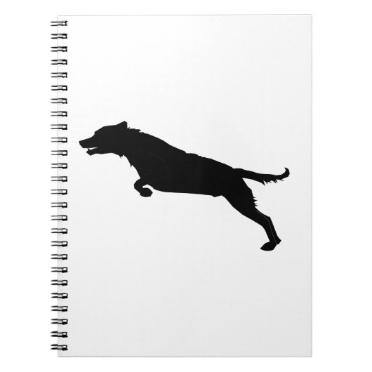Springende Hond Silhouet Notitieboek (Voorkant)