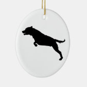 Springende Honden Silhouet Keramisch Ornament (Rechts)