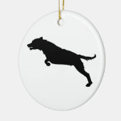 Springende Honden Silhouet Keramisch Ornament (Links)