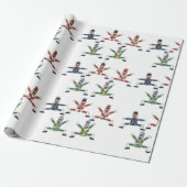 springende jack speelgoed kunst illustraties cadeaupapier (Uitgerold)