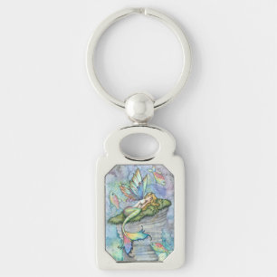 Springende Karper Zeemeermin Fantasy Kunst door Mo Sleutelhanger