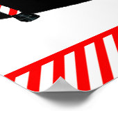 Springende Kerstman op trampoline Poster (Hoek)