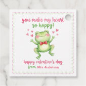 Springende Kikker Valentijns Leraar Student Cadeau Bedankjes Labels (Achterkant)
