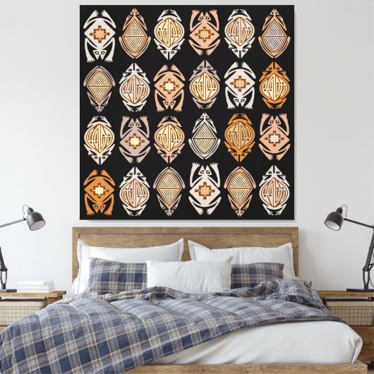 Springende kikkers canvas afdruk (Insitu (Slaapkamer))