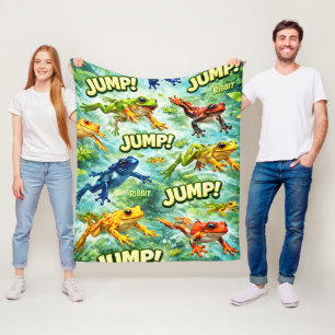 Springende kikkers springen klinknagel leuk dekbed fleece deken