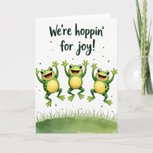 Springende Kikkers Vaderdag Kaart (Voorkant)