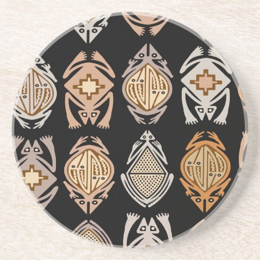 Springende kikkers zandsteen onderzetter (Voorkant)