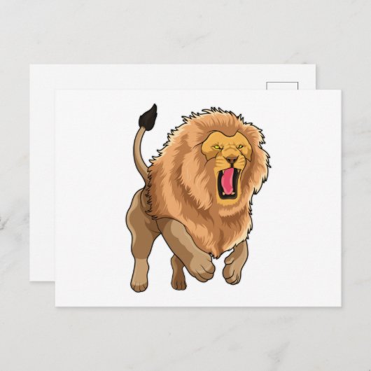 Springende Leeuw Briefkaart (Voorkant / Achterkant)