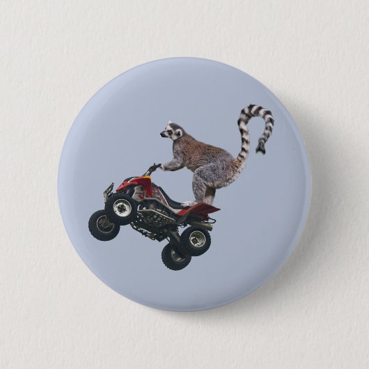 Springende Lemur Badge Ronde Button 5,7 Cm (Voorkant)