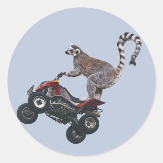 Springende Lemur Sticker (Voorkant)