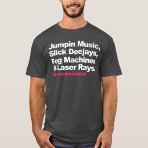 Springende muziek Slick Deejays Nevelmachines en L T-shirt