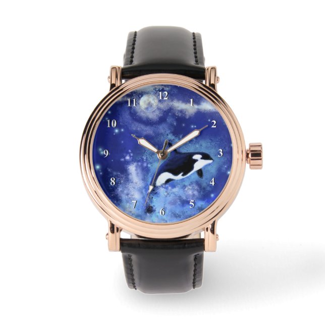 Springende Orca-horloge Horloge (Voorkant)