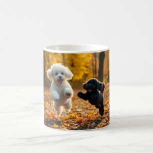 Springende Poodle Puppies Koffiemok