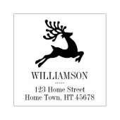 Springende Rendier Plein Retouradres Rubberstempel (Afrduk)