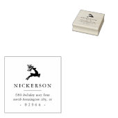 Springende rendier retouradres rubberstempel (Gestempeld)