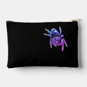 Springende spin paarse en zwarte totebag etui (Achterkant)