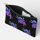 Springende spin paarse en zwarte totebag etui (Open)