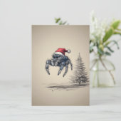 Springende Spinnen Kerstkaarten Feestdagenkaart (Staand voorkant)