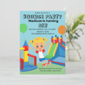 Springende Stuitende Feest Spronghuis Verjaardag Kaart (Staand voorkant)