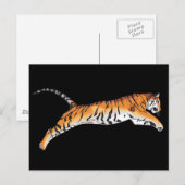 springende tijger briefkaart (Voorkant / Achterkant)