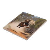 "Springende vreugde: de gespring van de geanimeerd Tegeltje (Zijkant)