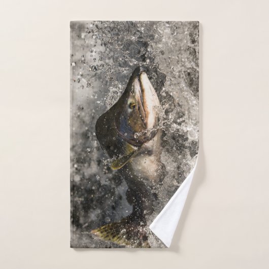 Springende Zalm Handdoek (Handdoek)