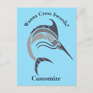 Springende zwaardvis Thunder_Cove Briefkaart