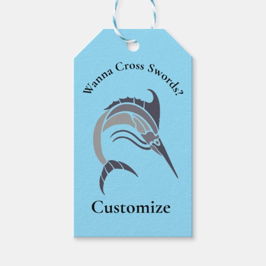 Springende zwaardvis Thunder_Cove Cadeaulabel (Voorkant)