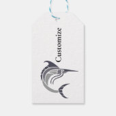 Springende zwaardvis Thunder_Cove Cadeaulabel (Achterkant)