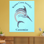 Springende zwaardvis Thunder_Cove Canvas Afdruk (Insitu (Woonkamer))