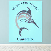 Springende zwaardvis Thunder_Cove Canvas Afdruk (Insitu (Houten vloer))