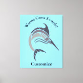 Springende zwaardvis Thunder_Cove Canvas Afdruk (Voorkant)