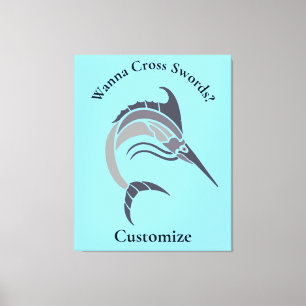 Springende zwaardvis Thunder_Cove Canvas Afdruk