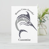 Springende zwaardvis Thunder_Cove Kaart (Staand voorkant)