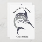 Springende zwaardvis Thunder_Cove Kaart (Voorkant / Achterkant)