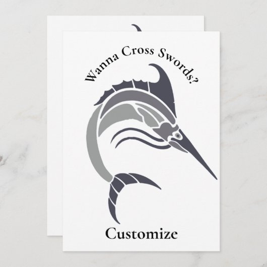 Springende zwaardvis Thunder_Cove Kaart (Voorkant / Achterkant)