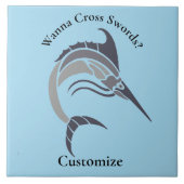 Springende zwaardvis Thunder_Cove Tegeltje (Voorkant)