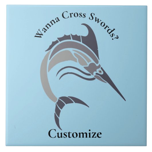 Springende zwaardvis Thunder_Cove Tegeltje (Voorkant)