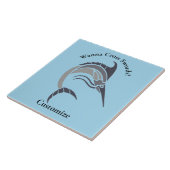 Springende zwaardvis Thunder_Cove Tegeltje (Zijkant)