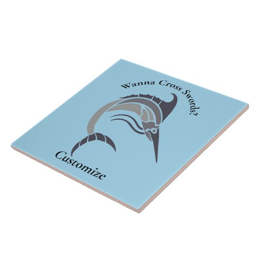 Springende zwaardvis Thunder_Cove Tegeltje (Zijkant)