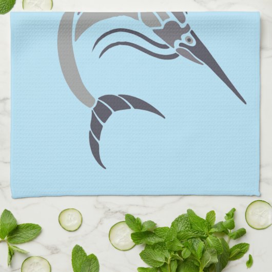 Springende zwaardvis Thunder_Cove Theedoek (Gevouwen)