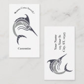 Springende zwaardvis Thunder_Cove Visitekaartje (Voorkant / Achterkant)