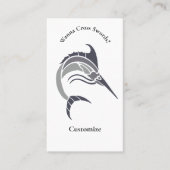 Springende zwaardvis Thunder_Cove Visitekaartje (Voorkant)