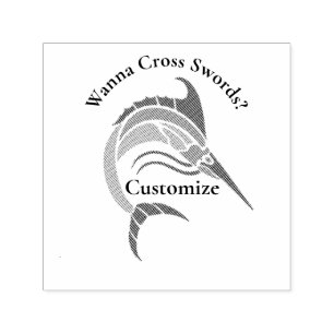 Springende zwaardvis Thunder_Cove Zelfinktende Stempel