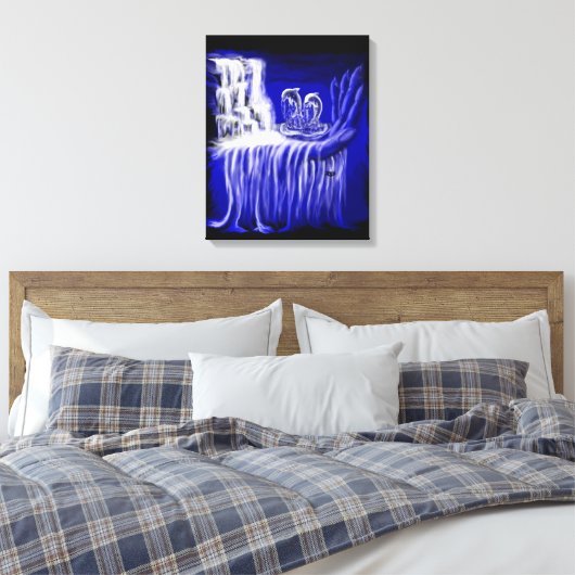 Springenden Delfine Canvas Afdruk (Insitu (Slaapkamer))