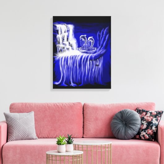 Springenden Delfine Canvas Afdruk (Insitu (Woonkamer))