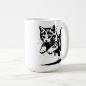 Springendes kleines Kätzchen Koffiemok (Voorkant rechts)