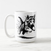 Springendes kleines Kätzchen Koffiemok (Links)